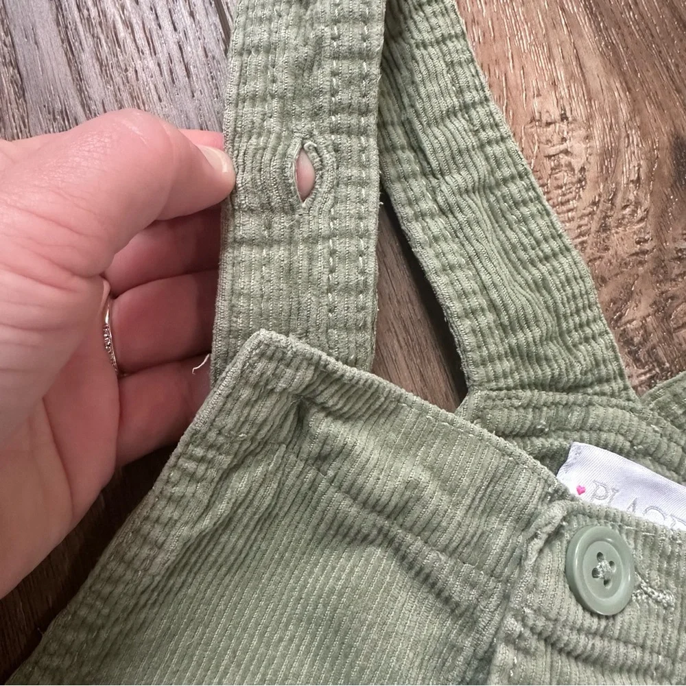 The Children’s Place Overall‎ Dress, Green Corduroy, Spring, Size 10
